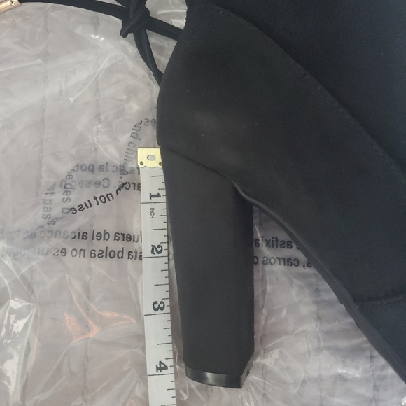 HPx3 🎉Black Vegan Suede Over the Knee Boots - Picture 7 of 7